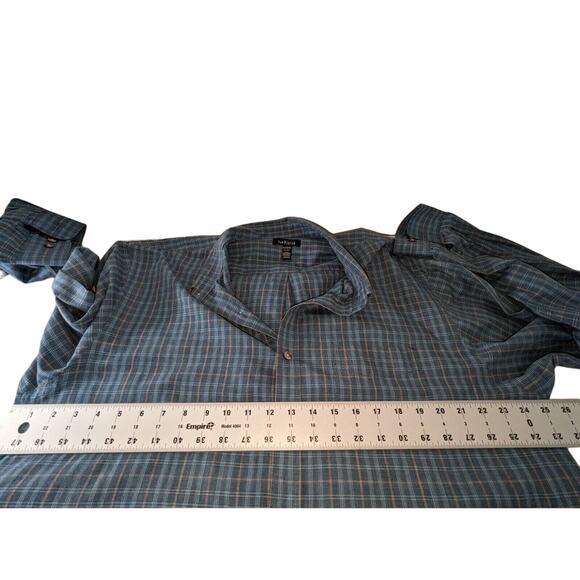 Van Heusen Men's XL Button-Up Long Sleeve Shirt Plaid Pattern - Picture 3 of 13